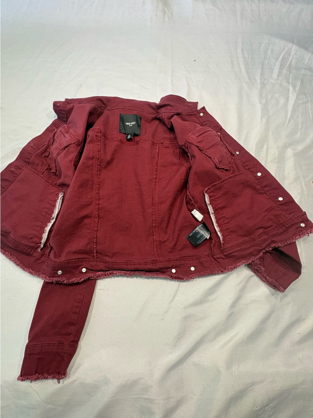 Nine West Raspberry Red Denim Jacket - Picture 5 of 9